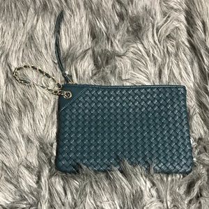 Banana Republic Teal Woven Wristlet!